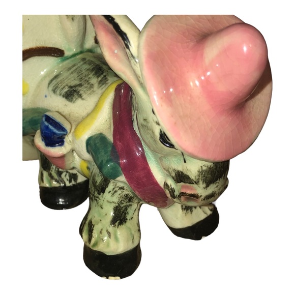 Vintage 1950’s Planter Donkey Pulling Cart Hand Painted Made in Japan - Picture 7 of 11